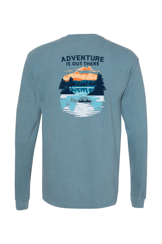 Adventure Is Out There Ice Blue Long Sleeve Tee